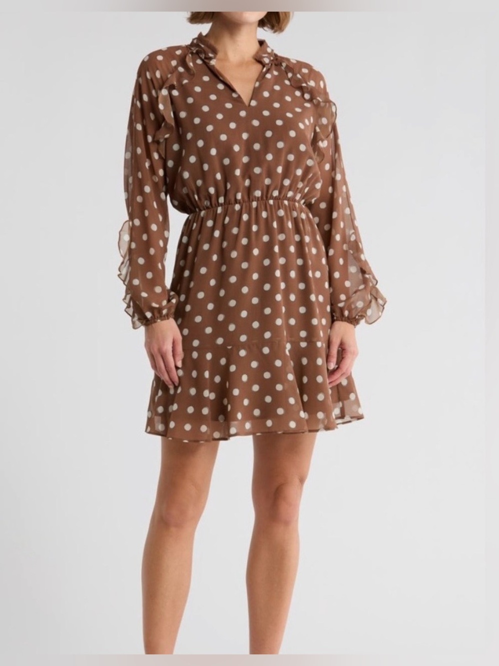 Hutch Chocolate Polka Dot Dress NWT , sz : large